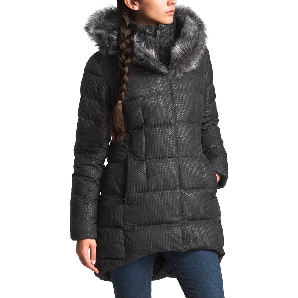 LARGE The North Face Hey Mama Parkina Jacket Asphalt Grey LIKE NEW